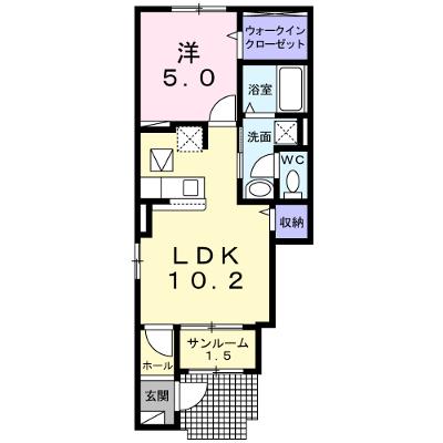 グランライト　Ａ 101【管理NO：1-025887701-01010】 ★家具家電は申し込み後に搬入します 2026年08月下旬入居可能の外観画像