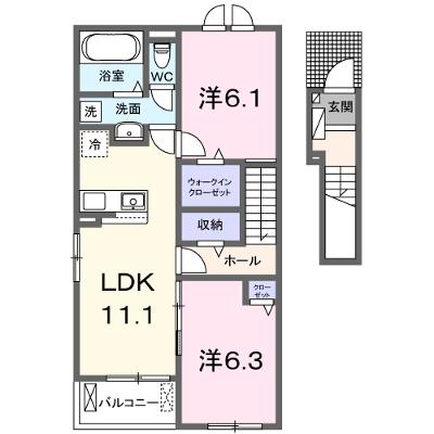 ヴィラ　フェリシアⅠ 203【管理NO：1-028606601-02030】 ★家具家電は申し込み後に搬入します★ ★2026年11月上旬入居可能★の外観画像