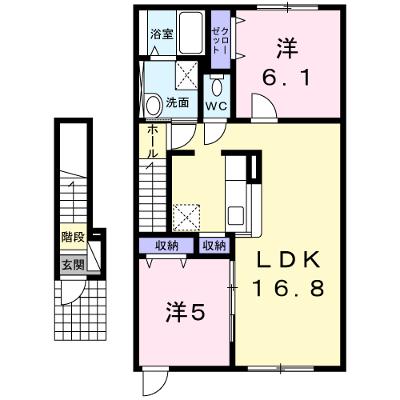 アルバ・プラシードＡ 202【管理NO：1-018234201-02020】 ★家具家電は申し込み後に搬入しますの外観画像