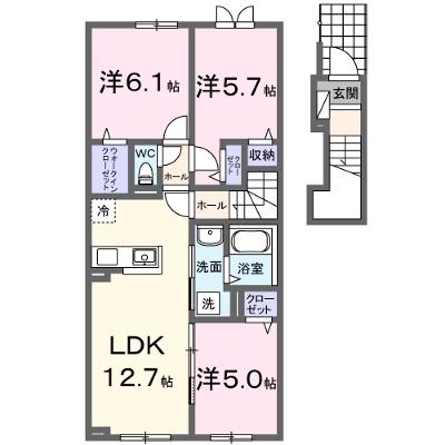 ネクサス 202【管理NO：1-028763501-02020】 ★家具家電は申し込み後に搬入します 2027年02月上旬入居可能の外観画像