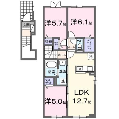 ネクサス 201【管理NO：1-028763501-02010】 ★家具家電は申し込み後に搬入します★ ★2027年02月上旬入居可能★の外観画像