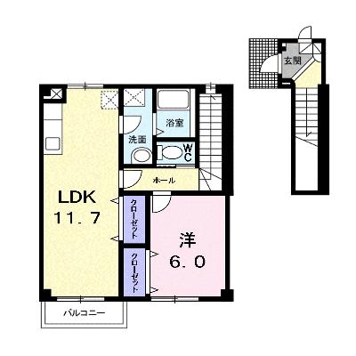メゾン・クリスタルⅡ 203【管理NO：1-007935401-02030】 ★家具家電は申し込み後に搬入します 2026年09月中旬入居可能の外観画像