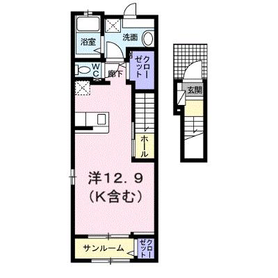 パルプラザＢ 205【管理NO：1-025508501-02050】 ★家具家電は申し込み後に搬入します 2026年09月中旬入居可能の外観画像
