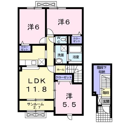 デスパシオ 203【管理NO：1-014355501-02030】 ★家具家電は申し込み後に搬入します★ ★2026年08月下旬入居可能★の外観画像