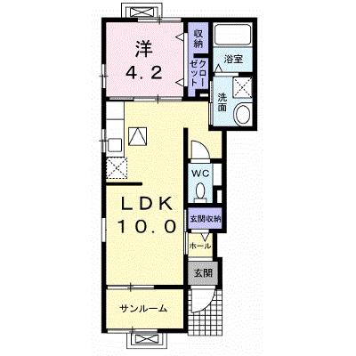 プラシードＡ 101【管理NO：1-022421101-01010】 ★家具家電は申し込み後に搬入します★ ★2026年08月下旬入居可能★の外観画像