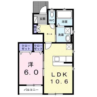 ＡＤＶＡＮＣＥ 1-D【管理NO：1-099304901-01040】 ★家具家電は申し込み後に搬入します★ ★2026年08月下旬入居可能★の外観画像
