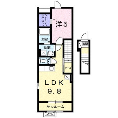 アンダンテ 202【管理NO：1-016420701-02020】 ★家具家電は申し込み後に搬入します★ ★2026年08月下旬入居可能★の外観画像