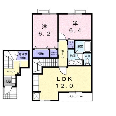 ロンジャルダンⅠ 203【管理NO：1-012568801-02030】 ★家具家電は申し込み後に搬入しますの外観画像