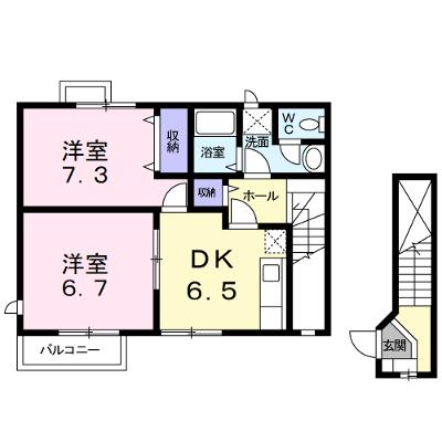 フトゥールムⅠ 201【管理NO：1-010296201-02010】 ★家具家電は申し込み後に搬入します 2026年08月下旬入居可能の外観画像