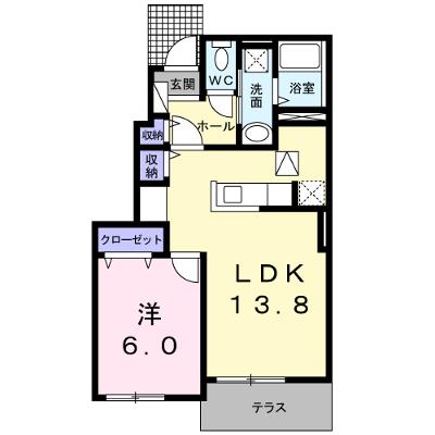 クレマチスＡ 102【管理NO：1-020508301-01020】 ★家具家電は申し込み後に搬入します★ ★2026年09月上旬入居可能★の外観画像