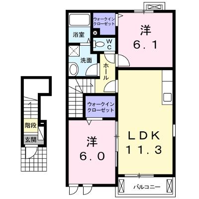 ウエスト　ヴィラⅠ 202【管理NO：1-016824801-02020】 ★家具家電は申し込み後に搬入します★ ★2026年08月下旬入居可能★の外観画像