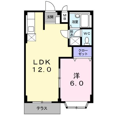 エルディム堰西 105【管理NO：1-004061801-01040】 ★家具家電は申し込み後に搬入します★ ★2026年09月中旬入居可能★の外観画像