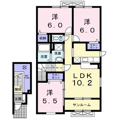 アンダンテ 204【管理NO：1-017443501-02040】 ★家具家電は申し込み後に搬入します 2026年09月上旬入居可能の外観画像