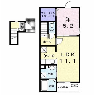 カーサ　ベルビューⅡ 201【管理NO：1-025602502-02010】 ★家具家電は申し込み後に搬入します 2026年08月上旬入居可能の外観画像