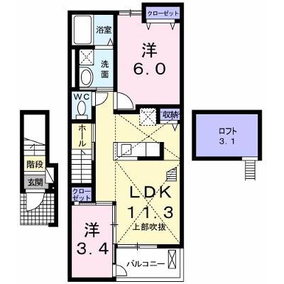 ラフレシールⅡ 202【管理NO：1-022025601-02020】 ★家具家電は申し込み後に搬入します 2026年08月下旬入居可能の外観画像