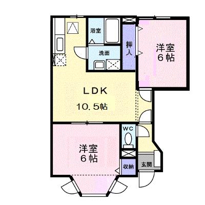 フレ－ル 102【管理NO：1-009470101-01020】 ★家具家電は申し込み後に搬入します 2026年08月下旬入居可能の外観画像