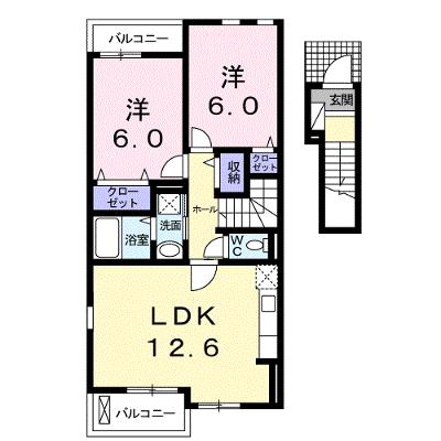 ソレイユ　Ⅱ 202【管理NO：1-017589802-02020】 ★家具家電は申し込み後に搬入します 2026年08月下旬入居可能の外観画像