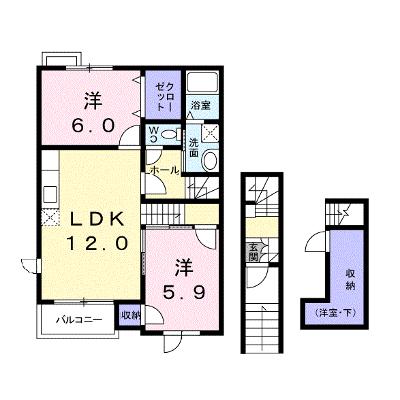 リバーサイドヴィラⅡ 201【管理NO：1-011784801-02010】 ★家具家電は申し込み後に搬入します 2026年08月下旬入居可能の外観画像