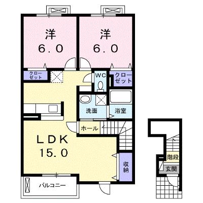 エスポアール・アンジュ 203【管理NO：1-016947601-02030】 ★家具家電は申し込み後に搬入します 2026年08月下旬入居可能の外観画像