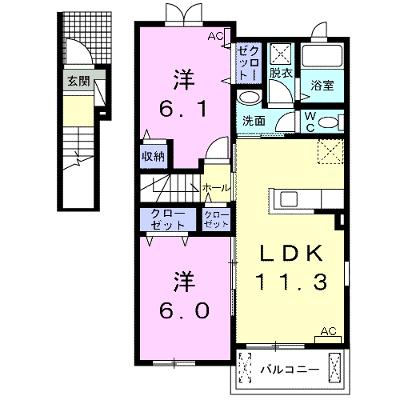 エストレア 201【管理NO：1-020794101-02010】 ★家具家電は申し込み後に搬入します 2026年08月下旬入居可能の外観画像