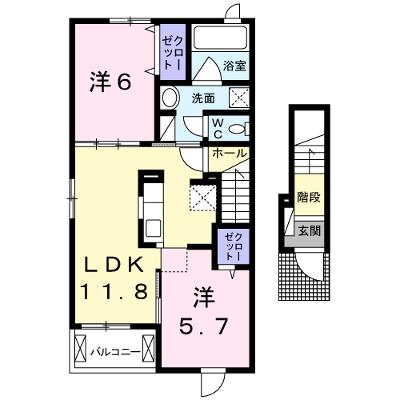 ベル　フレーズ　２４Ⅰ 201【管理NO：1-021178701-02010】 ★家具家電は申し込み後に搬入します★ ★2026年08月下旬入居可能★の外観画像