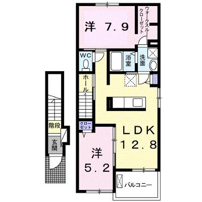 プランドールⅡ 205【管理NO：1-023805602-02040】 ★家具家電は申し込み後に搬入します★ ★2026年09月下旬入居可能★の外観画像