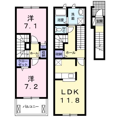 アルストロメリアⅠ 203【管理NO：1-016815001-02030】 ★家具家電は申し込み後に搬入します 2026年07月下旬入居可能の外観画像