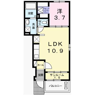 カサブランカＢ 103【管理NO：1-017866502-01030】 ★家具家電は申し込み後に搬入します★の外観画像