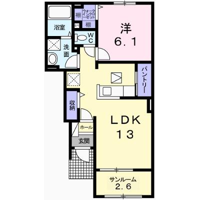 ルナソルＣ 103【管理NO：1-023453001-01030】 ★家具家電は申し込み後に搬入します 2026年09月上旬入居可能の外観画像