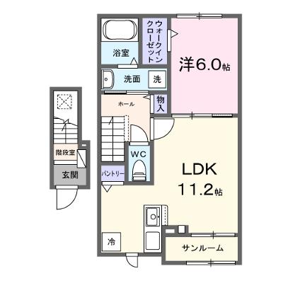 ミーティア 204【管理NO：1-028658101-02040】 ★家具家電は申し込み後に搬入します★ ★2026年12月中旬入居可能★の外観画像