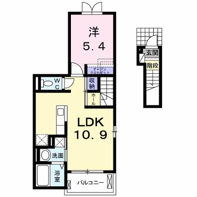 アンジュ　カーサ 201【管理NO：1-017417101-02010】 ★家具家電は申し込み後に搬入します★ ★2026年09月上旬入居可能★の外観画像