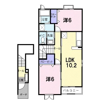 プリーマ　パラスト　Ｂ 202【管理NO：1-012882802-02020】 ★家具家電は申し込み後に搬入します 2026年08月下旬入居可能の外観画像