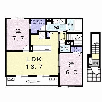 レット・イット・ビィ２ 202【管理NO：1-024053302-02020】 ★家具家電は申し込み後に搬入します 2026年08月下旬入居可能の外観画像