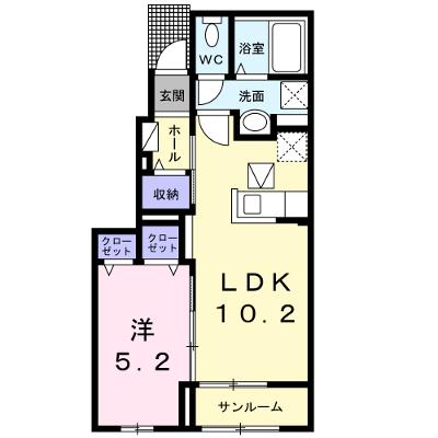 ソルフィオーレ　Ⅱ 102【管理NO：1-026958302-01020】 ★家具家電は申し込み後に搬入します 2026年08月下旬入居可能の外観画像