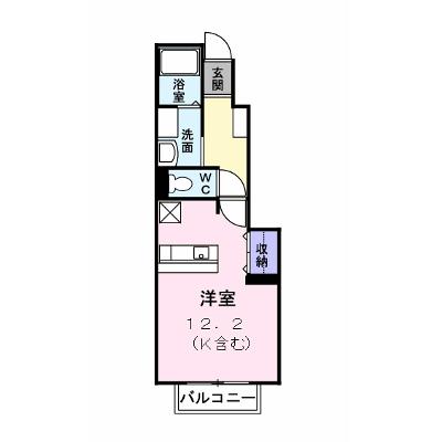 ソレイユ　Ｋ 103【管理NO：1-012000301-01030】 ★家具家電は申し込み後に搬入します★の外観画像