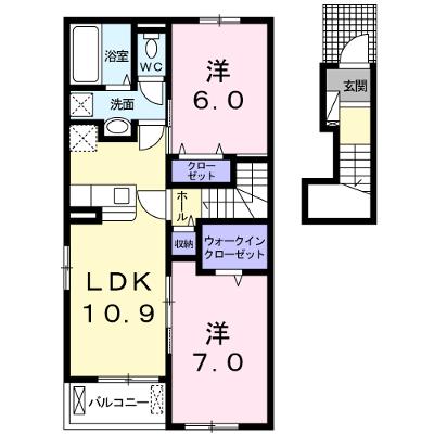アージュ　ベル　Ａ 204【管理NO：1-026448501-02040】 ★家具家電は申し込み後に搬入します★の外観画像