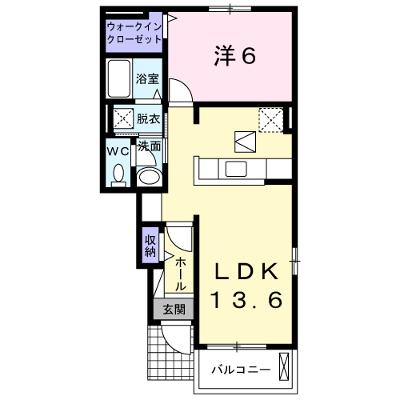 カレント　Ⅰ 104【管理NO：1-023190901-01040】 ★家具家電は申し込み後に搬入します★ ★2026年09月中旬入居可能★の外観画像