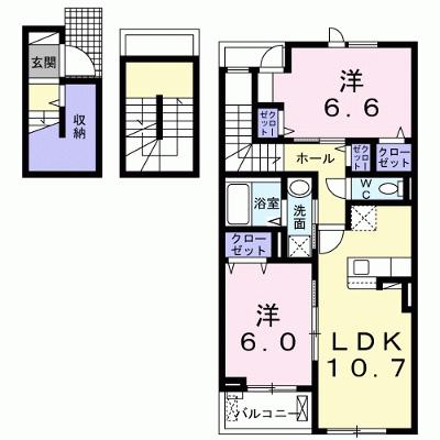 シャルマンビップⅡ 302【管理NO：1-025743701-03020】 ★家具家電は申し込み後に搬入します★ ★2026年08月中旬入居可能★の外観画像