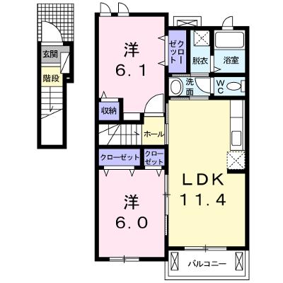 イリーデアンジュＡ 203【管理NO：1-016114901-02030】 ★家具家電は申し込み後に搬入します★ ★2026年09月中旬入居可能★の外観画像