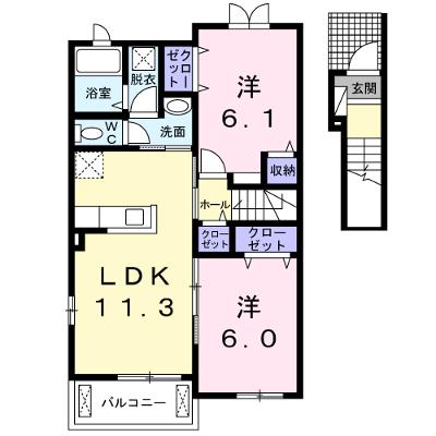 ゼファー川原崎 204【管理NO：1-023889601-02040】 ★家具家電は申し込み後に搬入します★ ★2026年08月下旬入居可能★の外観画像