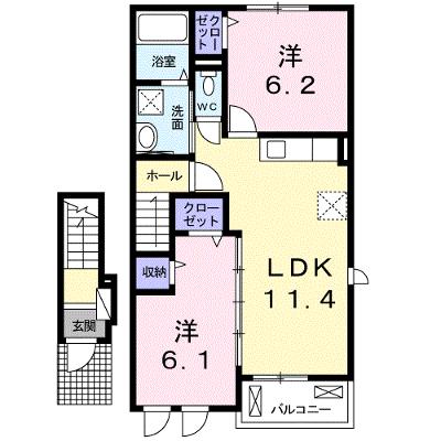 ラ・メゾン・ミニョン　Ⅱ 203【管理NO：1-019810802-02030】 ★家具家電は申し込み後に搬入します★ ★2026年10月中旬入居可能★の外観画像