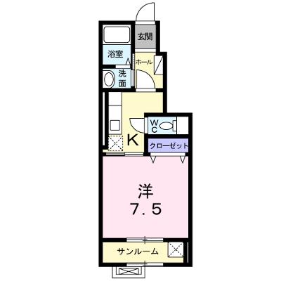 アスペンベールＦ 103【管理NO：1-016725801-01030】 ★家具家電は申し込み後に搬入します★ ★2026年09月中旬入居可能★の外観画像