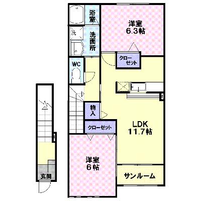 フェリーチェ・ヴィータ 122【管理NO：1-015705701-02020】 ★家具家電は申し込み後に搬入します★ ★2026年08月下旬入居可能★の外観画像