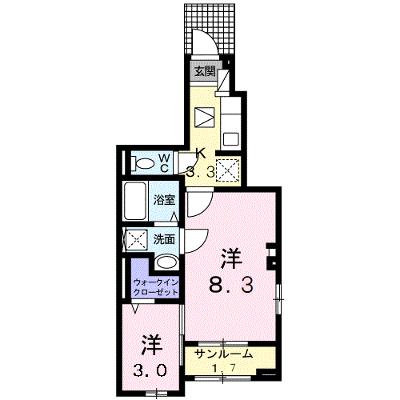 クラール　大島　Ｂ 101【管理NO：1-027458002-01010】 ★家具家電は申し込み後に搬入します★の物件写真1