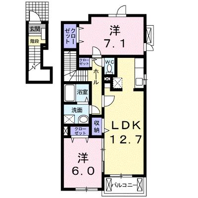 サウスウインド　Ⅱ 201【管理NO：1-012874002-02010】 ★家具家電は申し込み後に搬入します 2026年10月中旬入居可能の外観画像