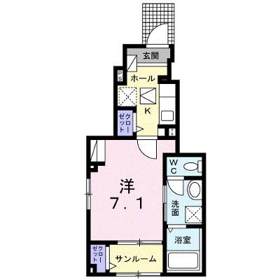 チェリーブロッサム 104【管理NO：1-026129501-01040】 ★家具家電は申し込み後に搬入します★の外観画像