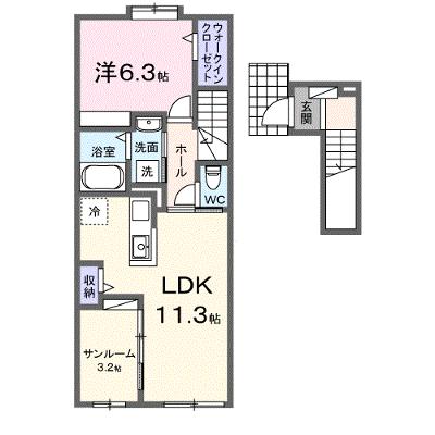 サンスベリア 203【管理NO：1-027285201-02030】 ★家具家電は申し込み後に搬入しますの外観画像