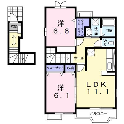 マーサＴ　Ⅰ 201【管理NO：1-013294601-02010】 ★家具家電は申し込み後に搬入します★ ★2026年09月中旬入居可能★の外観画像