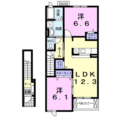 アンソレイユ西山Ⅰ 202【管理NO：1-015651301-02020】 ★家具家電は申し込み後に搬入します 2026年10月中旬入居可能の外観画像