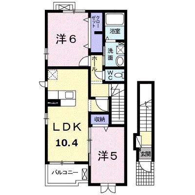エバーローレル 201【管理NO：1-023404501-02010】 ★家具家電は申し込み後に搬入します 2026年08月中旬入居可能の外観画像